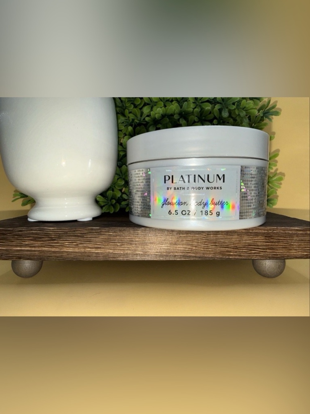 Bath & Body Works Platinum Glowtion Body Butter 6.5oz Shimmer Glow HTF Sold Out